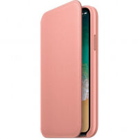Originálne Apple Folio kožené puzdro pre iPhone X – bledoružová