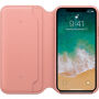 Originálne Apple Folio kožené puzdro pre iPhone X – bledoružová