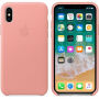Originálne Apple kožené puzdro pre iPhone X – bledoružová