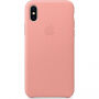 Originálne Apple kožené puzdro pre iPhone X – bledoružová