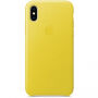 Originálne Apple kožené puzdro pre iPhone X – jarná žltá