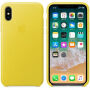 Originálne Apple kožené puzdro pre iPhone X – jarná žltá