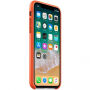 Originálne Apple kožené puzdro pre iPhone X – jasná oranžová