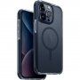 UNIQ Combat MagClick transparentný kryt s MagSafe na iPhone 15 Pro Max - tmavomodrý
