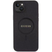 Guess Saffiano kryt s MagSafe pre iPhone 15 Plus - čierny