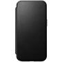 Nomad Modern Leather Folio flipové puzdro s MagSafe pre iPhone 15 Plus - čierne