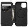 Nomad Modern Leather Folio flipové puzdro s MagSafe pre iPhone 15 Plus - čierne