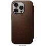 Nomad Modern Leather Folio flipové puzdro s MagSafe pre iPhone 15 Pro - hnedé