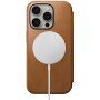 Nomad Modern Leather Folio flipové puzdro s MagSafe pre iPhone 15 Pro Max - sedlovo hnedé