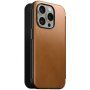 Nomad Modern Leather Folio flipové puzdro s MagSafe pre iPhone 15 Pro Max - sedlovo hnedé