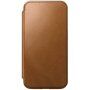 Nomad Modern Leather Folio flipové puzdro s MagSafe pre iPhone 15 Pro Max - sedlovo hnedé