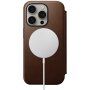 Nomad Modern Leather Folio flipové puzdro s MagSafe pre iPhone 15 Pro Max - hnedé