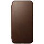 Nomad Modern Leather Folio flipové puzdro s MagSafe pre iPhone 15 Pro Max - hnedé