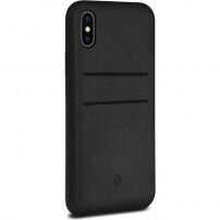Twelve South Relaxed Leather Clip kožené puzdro pre iPhone X – čierna