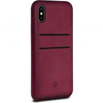 Twelve South Relaxed Leather Clip kožené puzdro pre iPhone X – červená
