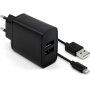 FIXED sieťová nabíjačka 15W 2xUSB s USB-A/Lightning káblom - MFi na iPhone/iPad - čierna
