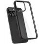 Spigen Crystal Hybrid transparentný kryt s farebným rámčekom pre iPhone 15 Pro - čierny