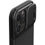 Spigen Optik Armor MagFit odolný kryt s posuvnou krytkou kamery a MagSafe pre iPhone 15 Pro Max - čierny