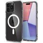 Spigen Ultra Hybrid MagFit transparentný kryt s bielym MagSafe pre iPhone 15 Pro Max - číry