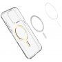 Spigen Ultra Hybrid MagFit transparentný kryt so zlatým MagSafe pre iPhone 15 Pro Max - číry
