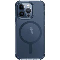 UNIQ Combat MagClick transparentný kryt s MagSafe na iPhone 15 Pro Max - tmavomodrý