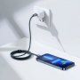 Baseus Crystal Shine Series opletený nabíjací a dátový kábel USB-C/Lightning na iPhone/iPad/iPod/AirPods - 1,2 m - čierny