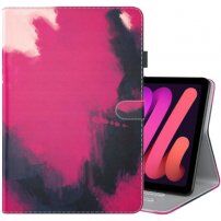 Puzdro so vzorom vodových farieb a priestorom na karty pre iPad mini 6 / mini 7 - ružové