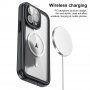 Nárazuvzdorné vodeodolné púzdro s MagSafe na iPhone 15 Pro - čierne