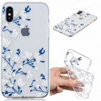 Plastový kryt pre iPhone X/XS – biele kvety