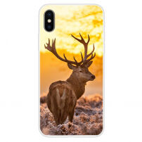 Mäkký kryt pre iPhone X/XS – jeleň
