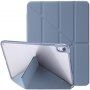Puzdro s transparentnou zadnou stranou a origami stojanom na iPad 10,9" (2022) / 11" (2025) - modrošedé