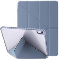 Puzdro s transparentnou zadnou stranou a origami stojanom na iPad 10,9" (2022) / 11" (2025) - modrošedé
