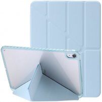 Puzdro s transparentnou zadnou stranou a origami stojanom na iPad 10,9" (2022) / 11" (2025) - modré