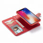 2v1 odnímateľné puzdro s pútkom pre iPhone XS Max – červená
