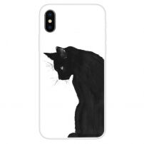 Mäkký kryt pre iPhone XS Max – čierna mačka