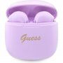 Guess True Wireless Script Logo bezdrôtové slúchadlá pre Apple zariadenia - fialová