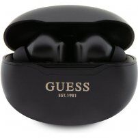 Guess True Wireless Metalic Finish bezdrôtové slúchadlá pre Apple zariadenia - čierna