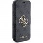 Guess 4G Metal Logo flipové puzdro na iPhone 15 Pro Max - šedé
