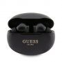 Guess True Wireless Metalic Finish bezdrôtové slúchadlá pre Apple zariadenia - čierna
