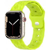 Silikónový remienok s geometrickým vzorom na Apple Watch 41 mm / 40 mm / 38 mm - neónovo zelený