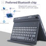 Puzdro s klávesnicou pre iPad 9,7" (2017/2018)/Air 1/2/Pro 9,7" a schránkou na Pencil – sivé