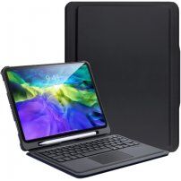 DUX DUCIS puzdro s klávesnicou, touchpadom a priestorom na Apple Pencil pre iPad Air 4 (2020) / Air 5 (2022) / Pro 11" (2018-2022) - čierne