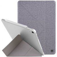 UNIQ Yorker Kanvas Plus puzdro s origami stojančekom pre iPad Air 4 (2020) / Air 5 (2022) / Pro 11" (2018) - sivé