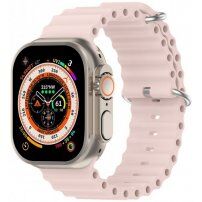 Silikónový oceánsky remienok pre Apple Watch Ultra 49mm / 46mm / 45mm / 44mm / 42mm - svetloružový