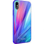 NILLKIN 3v1 darčeková kazeta (ochranný kryt / bezdrôtová nabíjačka / nabíjací kábel) pre iPhone X - modrá