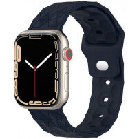 Silikónový remienok s geometrickým vzorom na Apple Watch 41 mm / 40 mm / 38 mm - tmavomodrý
