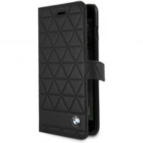 BMW Hexagon leather Book puzdro pre iPhone 7 Plus/8 Plus – čierna
