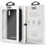 Karl Lagerfeld Silver Logo Silicone Case kryt pre iPhone XR – čierna