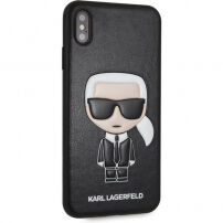 Karl Lagerfeld Ikonik TPU puzdro pre iPhone XS Max – čierna