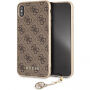 Guess Charms Hard case kryt pre iPhone XS Max – hnedá